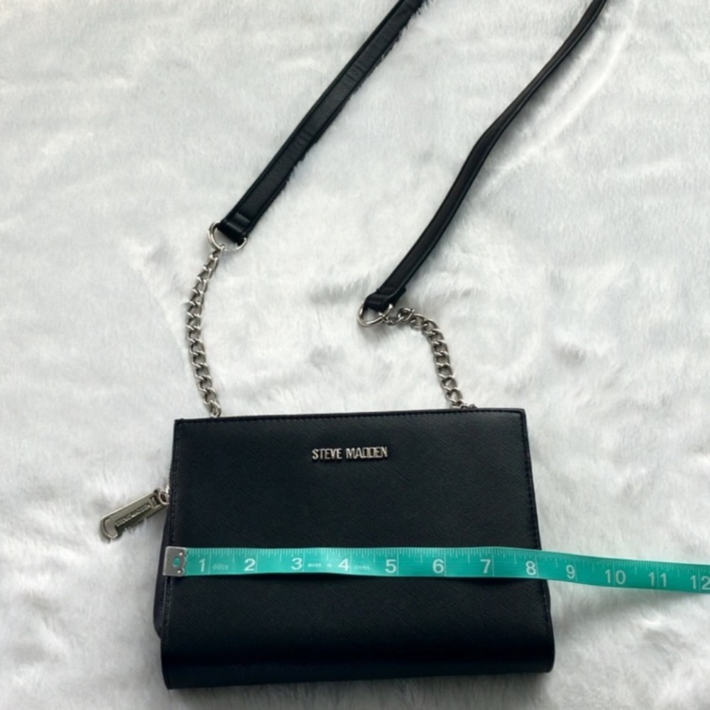 Like New Steve Madden Black Crossbody Double Sided Wallet Purse - Picture 3 of 11